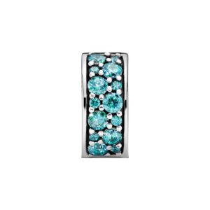 Pandora Charm Moments Petrolfarbener Pavé-Clip 791817MCZ