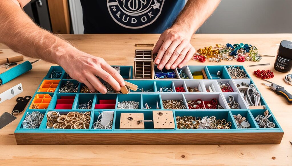 Bastelanleitung Schmuck Organizer