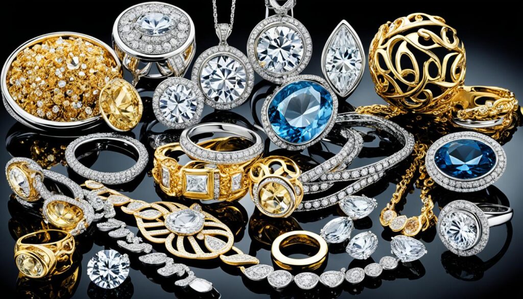 Edelmetalle und hochwertige Schmuckmaterialien