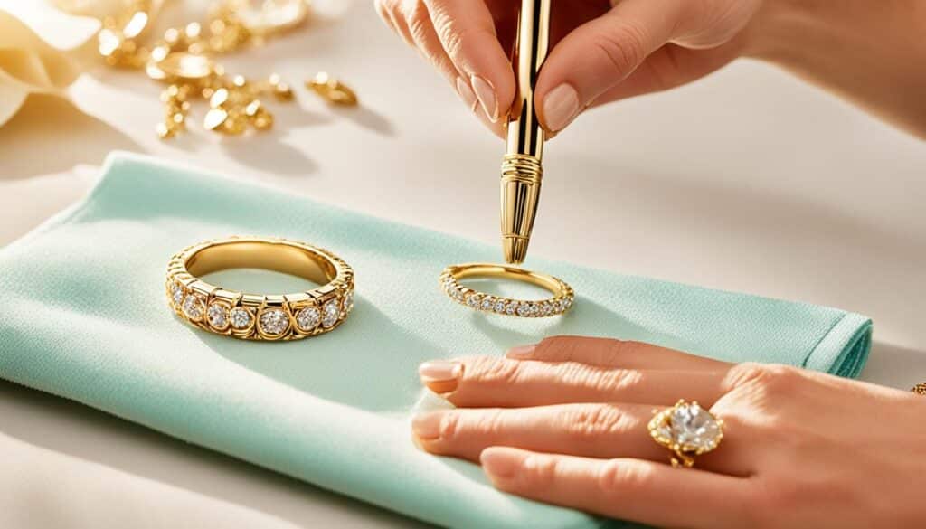 Gold 375 Reinigung und Pflege