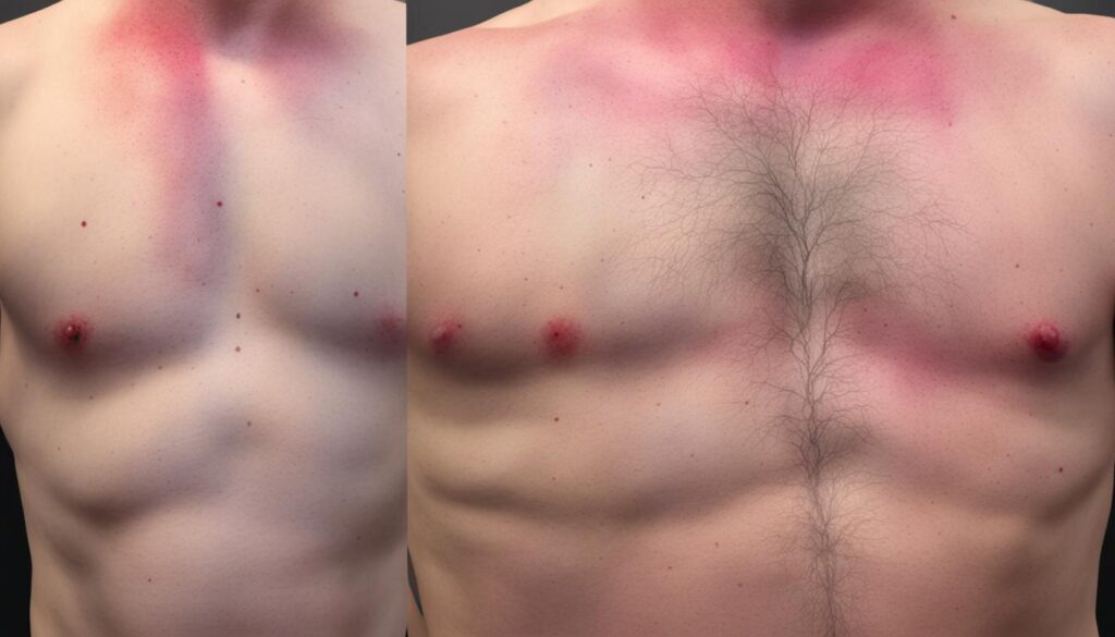 Heilungsprozess eines Nippelpiercings