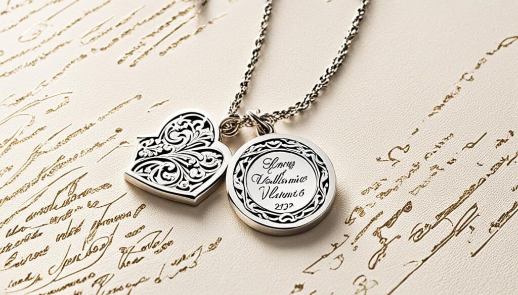 Individuell gravierter Schmuck