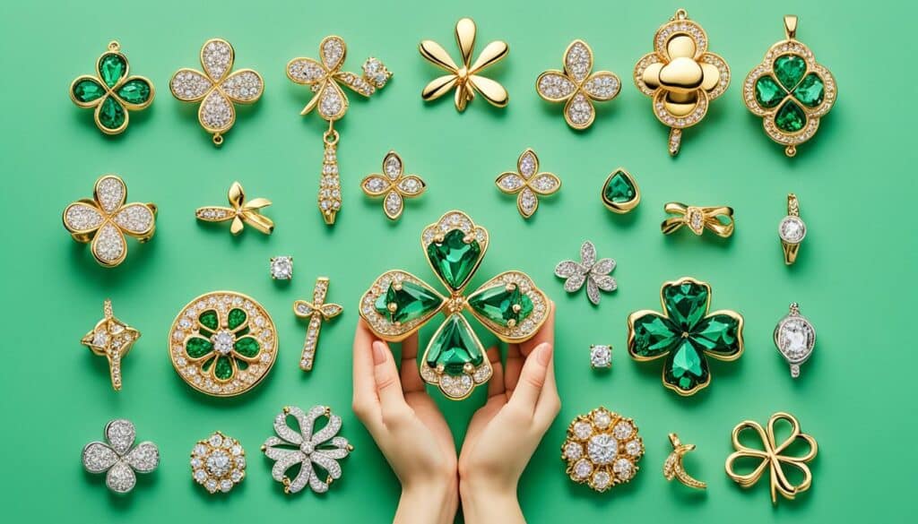 Kleeblatt Schmuck Auswahl