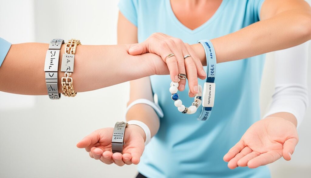 Tragehinweise für therapeutischen Schmuck