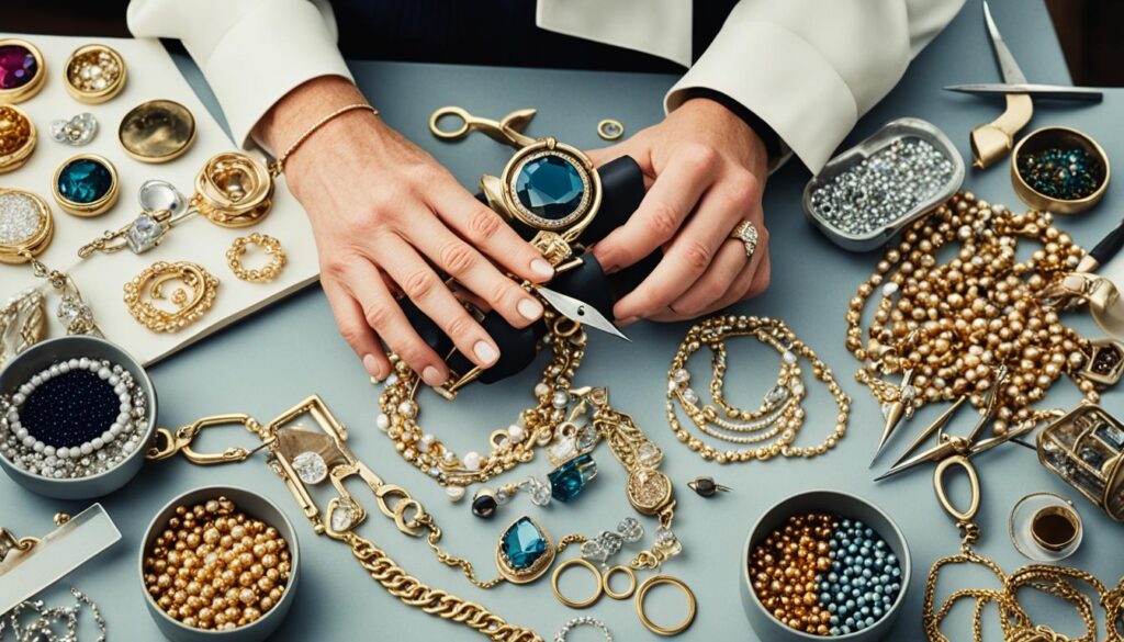 Verarbeitung von Schmuck in den 90ern